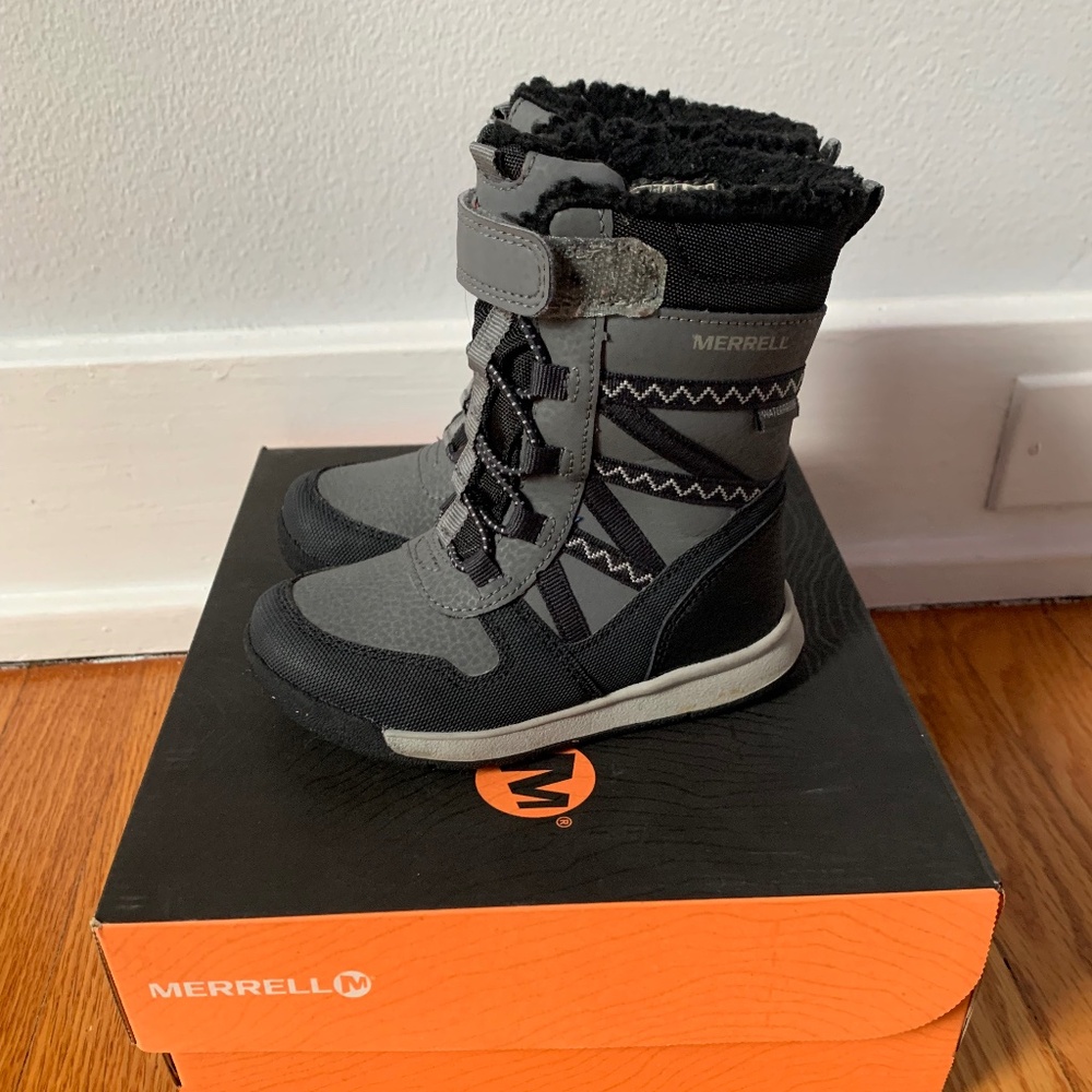 Merrell Snow Crush 2.0 Jr Snow Boots Toddler 8M - Waterproof, Insulated